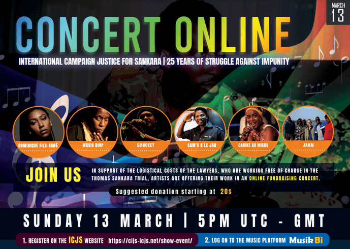 SANKARA Concert d’autofinancement -Concert online (French and English)