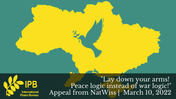 Lay down your arms! Peace logic instead of war logic!