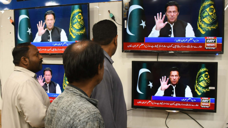 Pakistan PM Imran Khan claims US helping local parties oust him from office