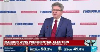 Hard-left candidate defeated in round 1, Melenchon reacts to Macron’s victory