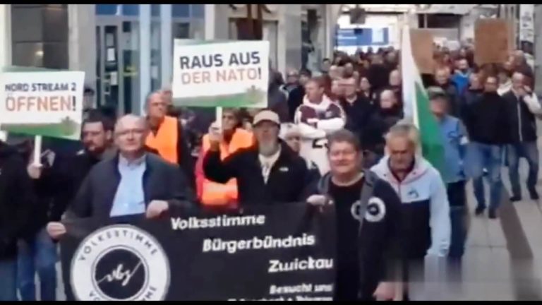 Increased German protests against NATO after the sabotage of NordStream
