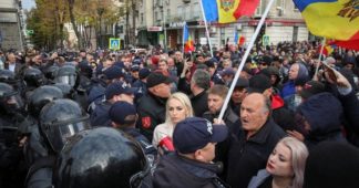Over 50,000 people take part in anti-government protests in Moldova