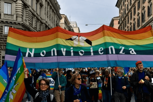 Italy’s support for Ukraine subject of debate amid widespread protests