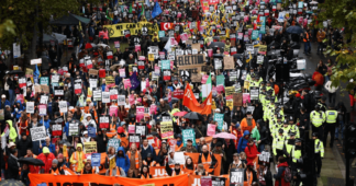 Thousands march in London in ‘Britain is broken’ protest
