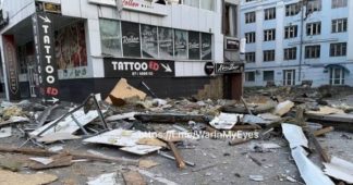 Bombing civilians in Donetsk