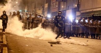 Protesters brave tear gas to demand Peru leader’s ouster