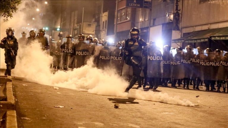 Protesters brave tear gas to demand Peru leader’s ouster