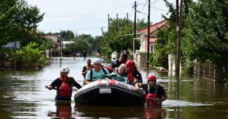 Hundreds of people rescued from flooded villages in Greece