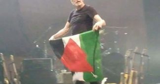 English musician Roger Waters raised the Palestinian flag during his concert