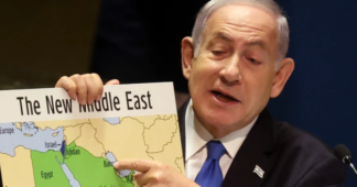 Netanyahu Shows Map of ‘New Middle East’—Without Palestine—to UN General Assembly