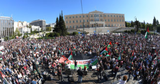 Athens, Greece: Enormous demonstration in solidarity with Palestine