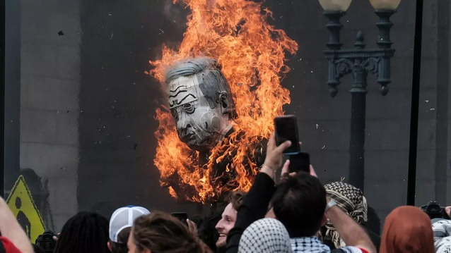 Citizen’s arrest: Thousands of US protesters demand Israel’s Netanyahu be locked up