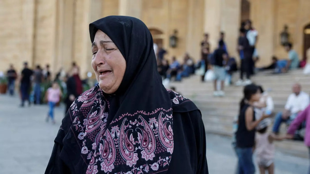Shock and grief as Beirut’s displaced receive news of Nasrallah’s death