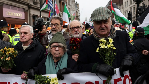Corbyn and McDonnell face police questioning over London Gaza rally