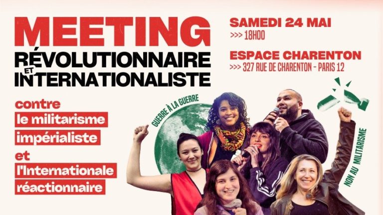 Contre le militarisme et l’Internationale réactionnaire : grand meeting internationaliste le 24 mai à Paris