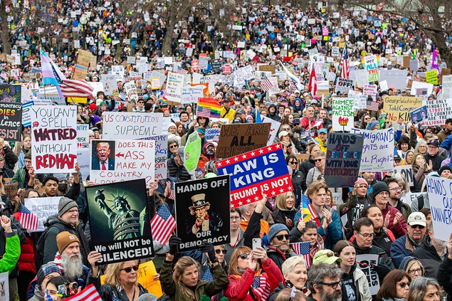 Millions March Against Trump-Musk in Nationwide ‘Hands Off’ Protests