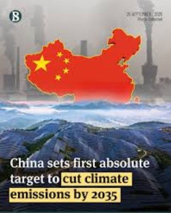 China announces up to 10% reduction in greenhouse gas emissions by 2035