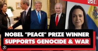 Nobel Peace Prize winner supports Israel’s genocide & Trump’s war on Venezuela