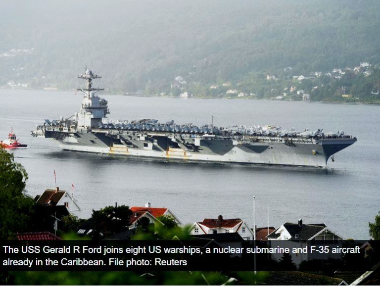 US Aircraft Carrier Arrives in Latin America Amid Push Toward War With Venezuela