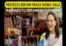 Norway | Protests erupted in rejection of Maria Corina Machado receiving Nobel Peace Prize
