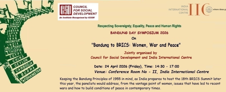 Bandung day Symposium | Bandung to BRICS: Women, War and Peace