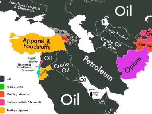 The Economy of Middle East in one Map