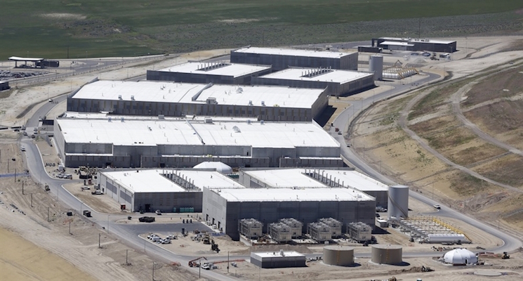 National Security Agency data gathering facility in Bluffdale, about 25 miles (40 km) south of Salt Lake City, Utah,