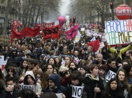 Hundreds of thousands march in new protest against French labour law