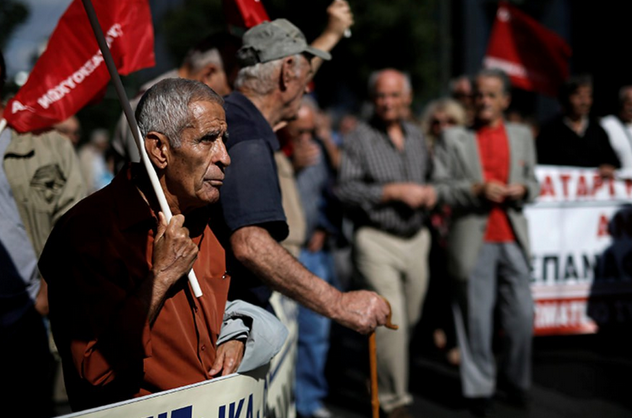 Greek Pensioners Take to Athens Streets to Protest Cutbacks