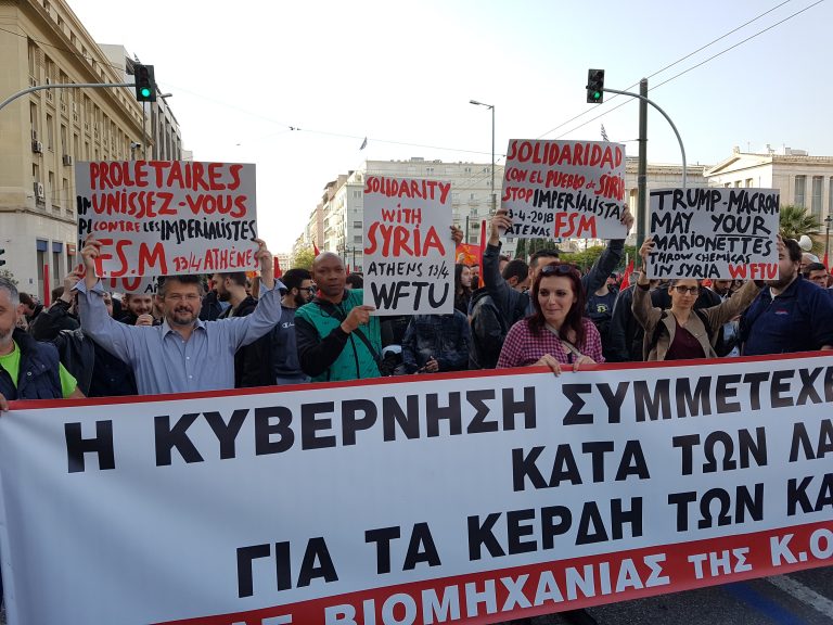 They destroyed Greece, not Greek dignity. Greeks demonstrate against the attack on Syria