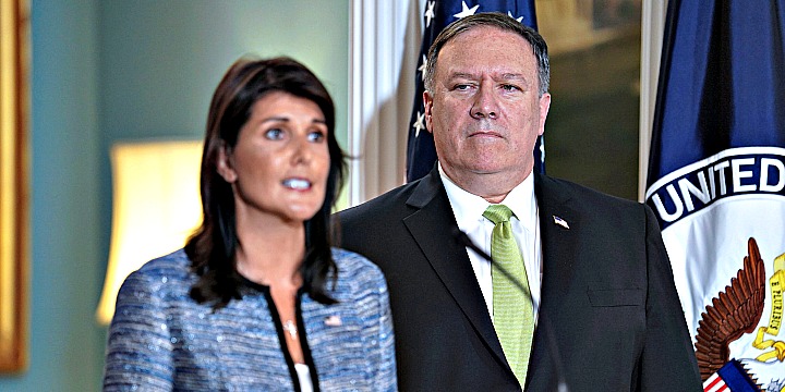 Violating Singapore Summit Agreement on Denuclearization: Pompeo-Haley Pressure UN Security Council to Increase Strangling Sanctions against DPRK