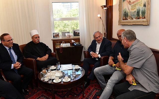 Netanyahu walks out on Druze over criticism from leader who had warned of ‘apartheid’