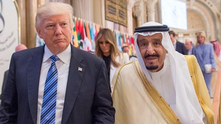 Trump says he told Saudi’s King Salman that the ruler wouldn’t last without US support