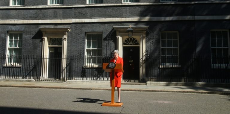 Calls for general election intensify as May sets leaving date