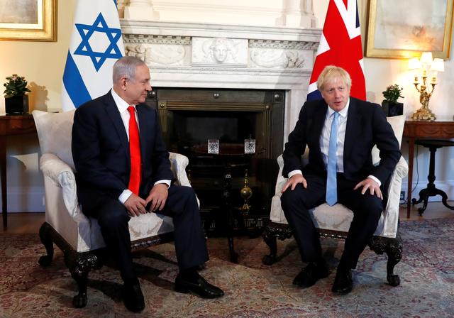 Britain rejects calls to take tougher stance on Iran as Benjamin Netanyahu meets Boris Johnson
