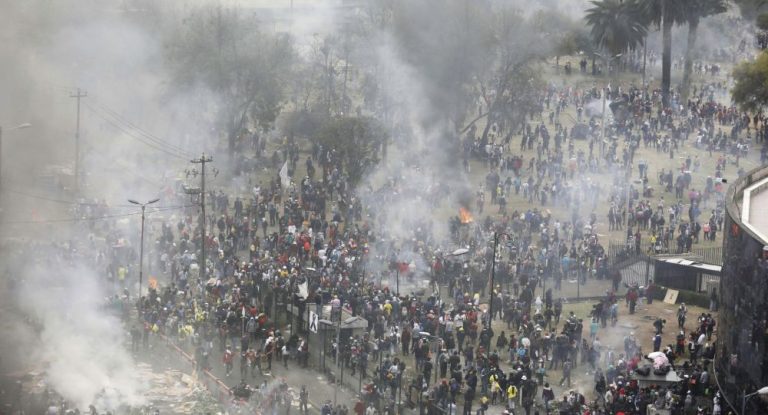 People Hold Protests in Quito, Ecuador Amid No-Fuel Subsidies Bill – Video