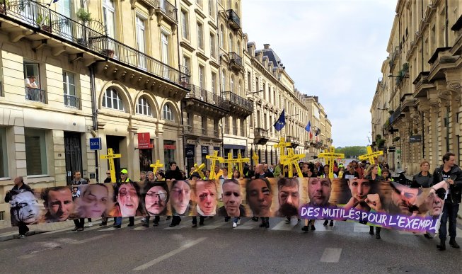 Bordeaux. Une centaine de manifestants venus soutenir le collectif “les mutilés pour l’exemple”