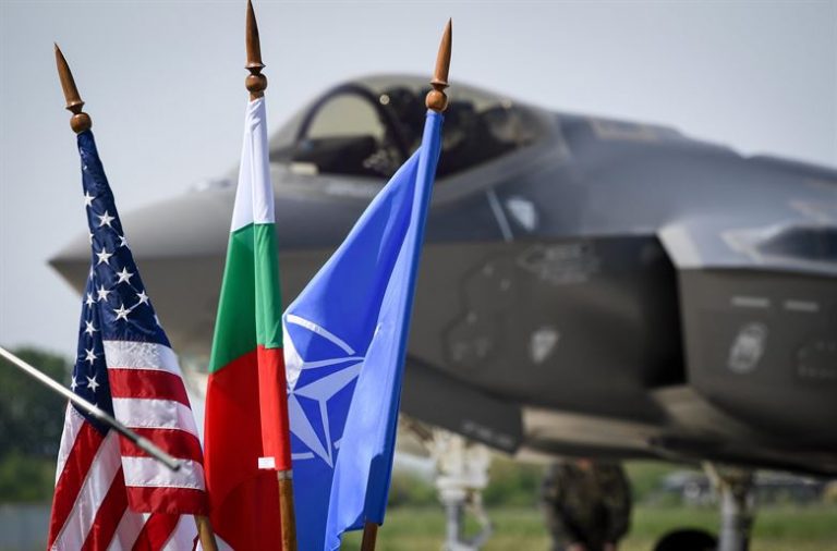 Encircling and threatening Russia. Also from Bulgaria