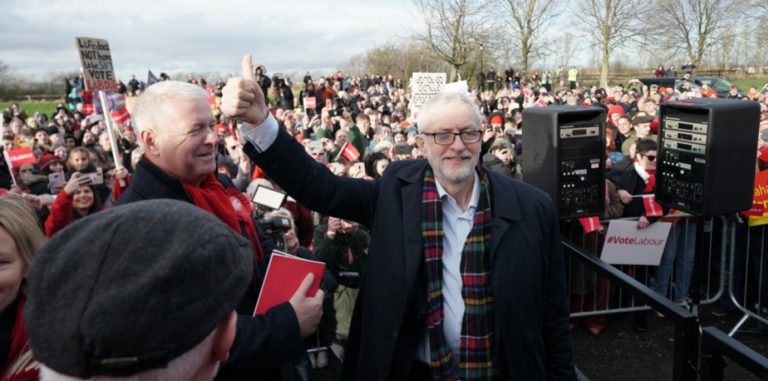 Corbyn urges undecided voters to elect a ‘government of hope’ that would ‘shock the Establishment’