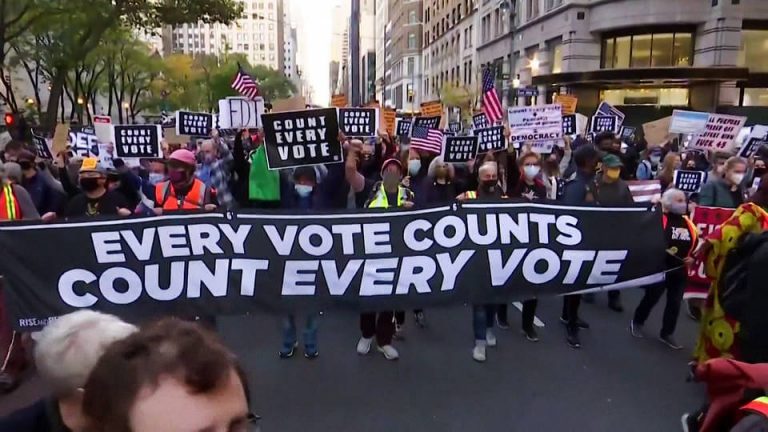 Hundreds Arrested at Protests Against Trump’s Bid to Steal Election