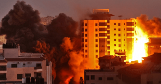 Rockets fired towards Tel Aviv after Gaza tower block destroyed