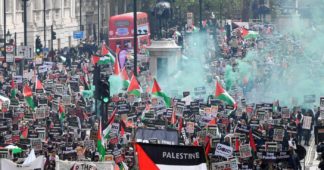 Tens of thousands attend largest pro-Palestine march in British history