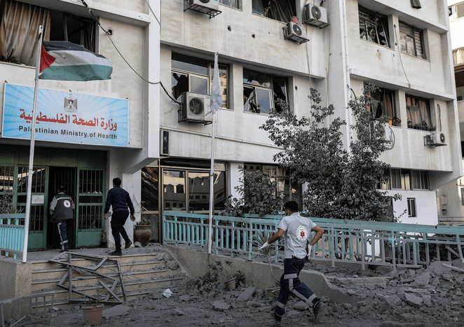 An Israeli airstrike damaged Gaza’s only lab for processing coronavirus tests, officials said