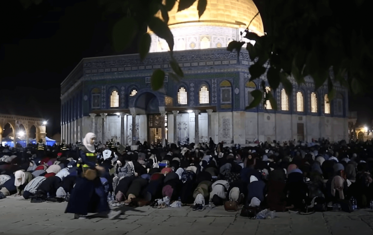 ‘We have to guard it’: Palestinians standing firm in al-Aqsa Mosque after days of violence