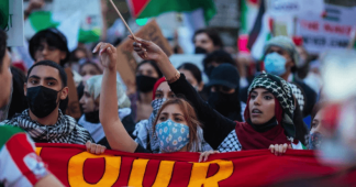 Thousands rally in US in support of Palestinians