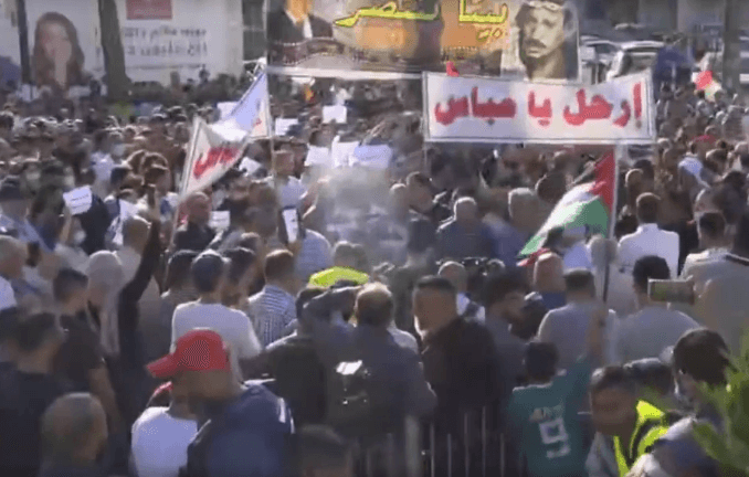 Palestinians Hold Protest Over Death of State Critic Nizar Banat in Ramallah
