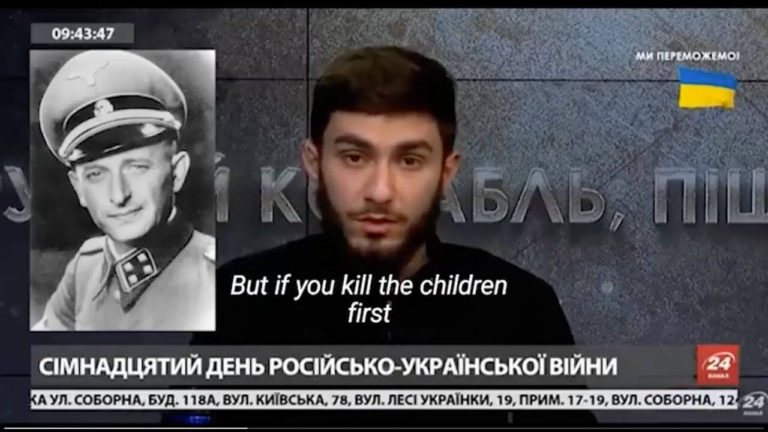 Ukrainian news anchor quotes Adolf Eichmann, calls for genocide against Russians