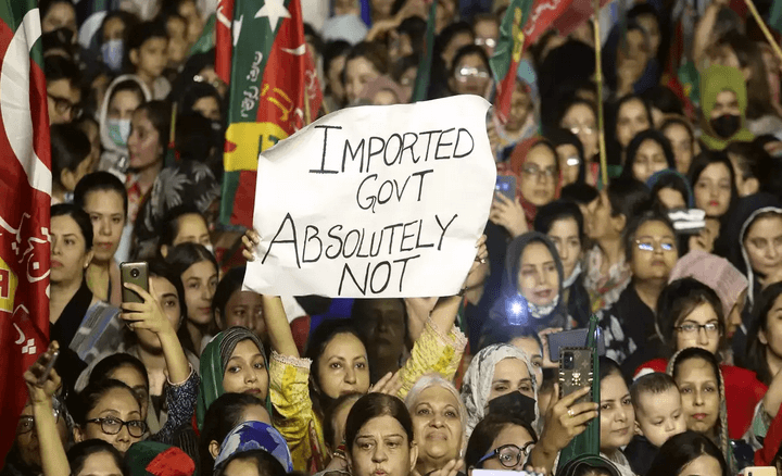 ‘Imported govt…’: Thousands protest in Pakistan against Imran Khan’s ouster as PM