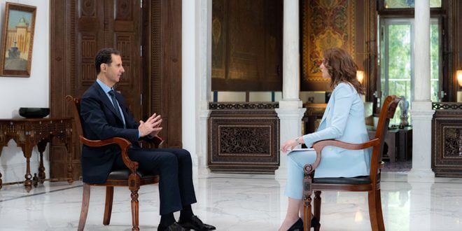President al-Assad to RT: Russia’s power today constitutes a restoration of an international equilibrium… Syria would resist any Turkish invasion of its lands