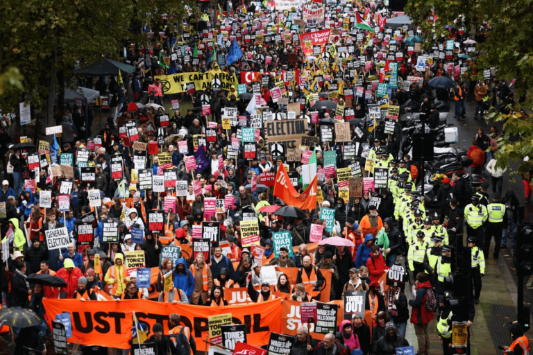 Thousands march in London in ‘Britain is broken’ protest